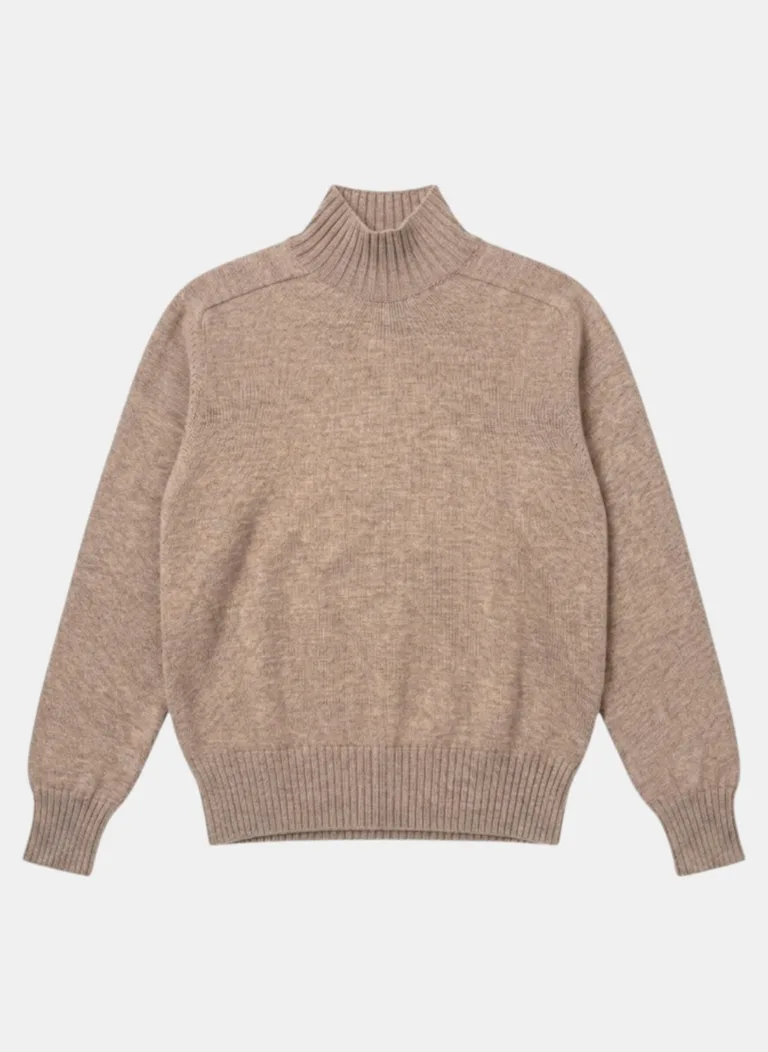 Tricots Jean Marc - Pull Col Montant Enza - Camel – L