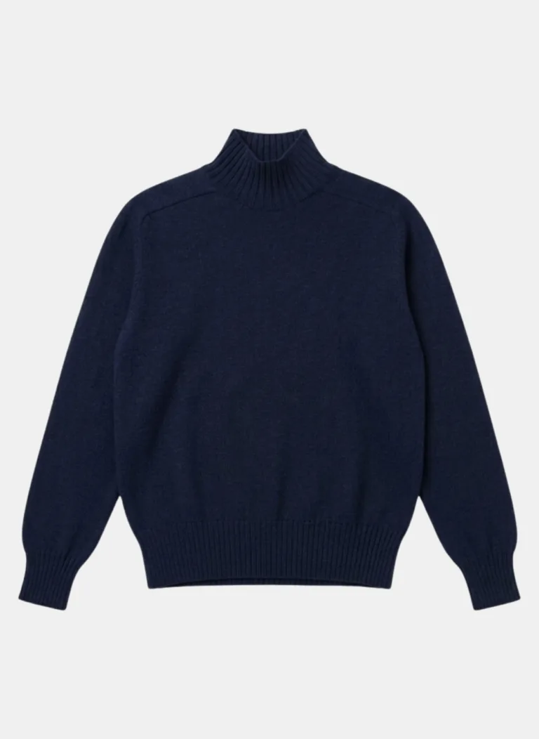 Tricots Jean Marc - Pull Col Montant Enza - Marine – L