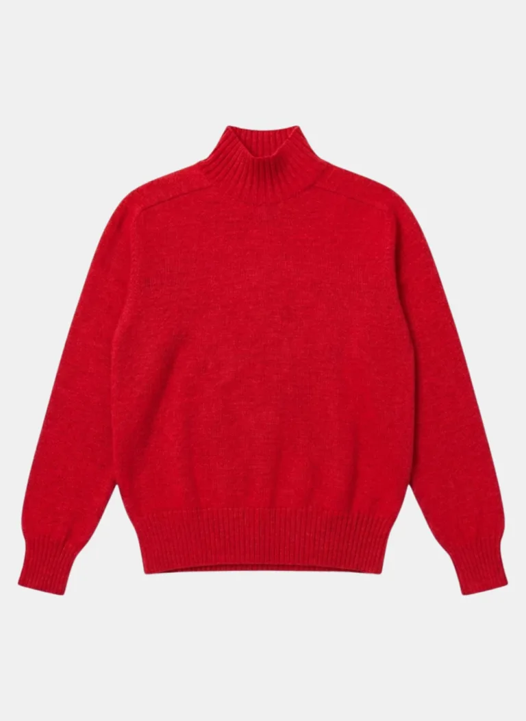Tricots Jean Marc - Pull Col Montant Enza - Rouge – L