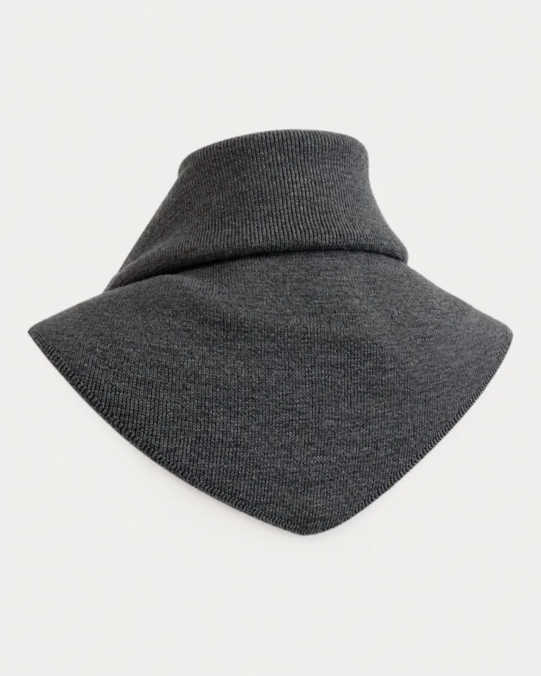 Tricots Jean Marc - Écharpe Triangle Enza - Gris chiné – Taille Unique