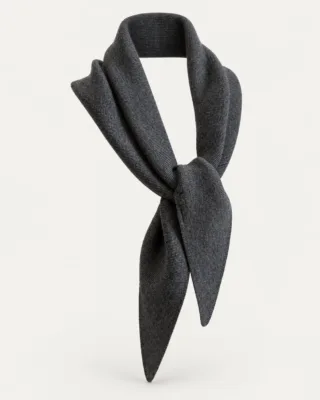 Tricots Jean Marc - Écharpe Triangle Enza – Gris chiné