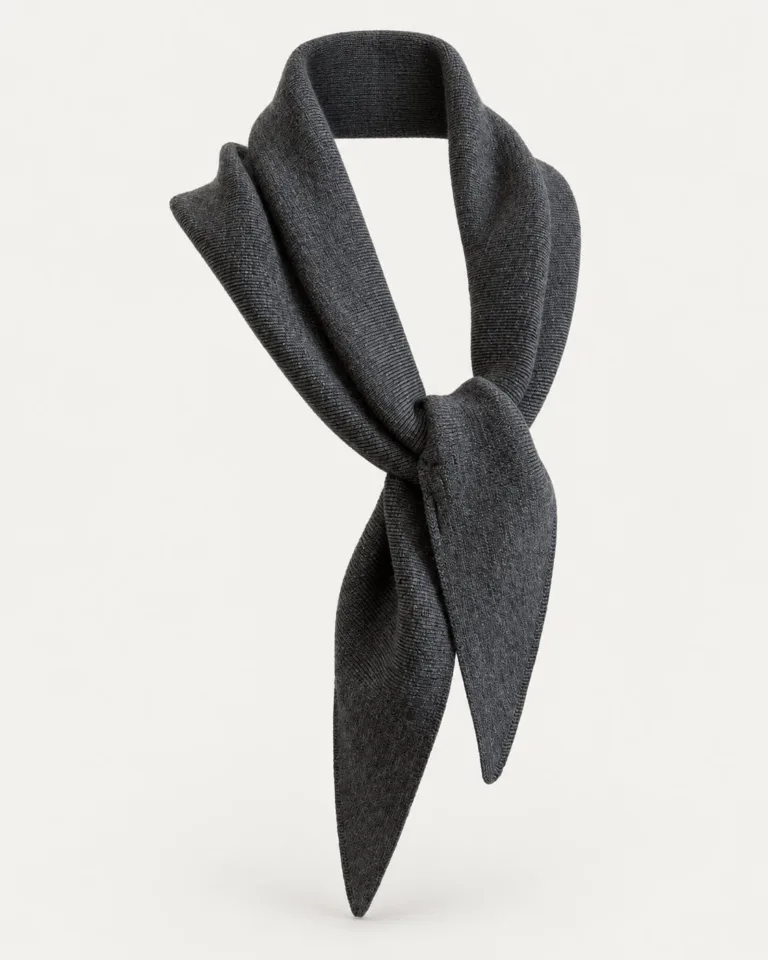Tricots Jean Marc - Écharpe Triangle Enza - Gris chiné – Taille Unique