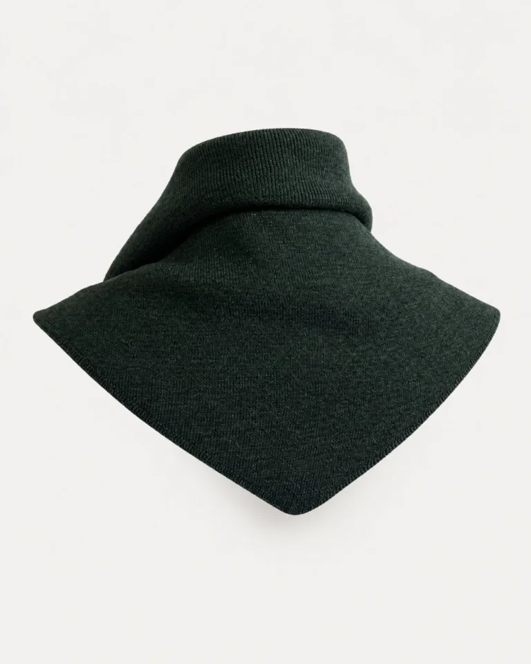 Tricots Jean Marc - Écharpe Triangle Enza - Vert Forêt – Taille Unique
