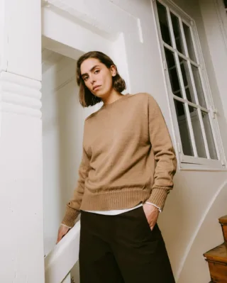 Tricots Jean Marc - Pull Col Rond Enza – Camel