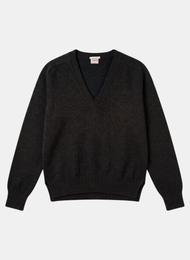 Tricots Jean Marc - Pull Col V Enza - Noir – L