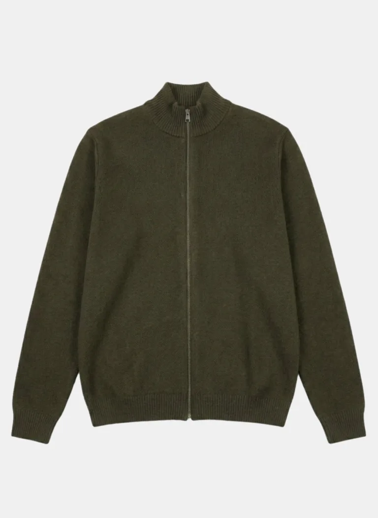 Nitto Knitwear - Gilet Zippé Youri - Kaki – XXL