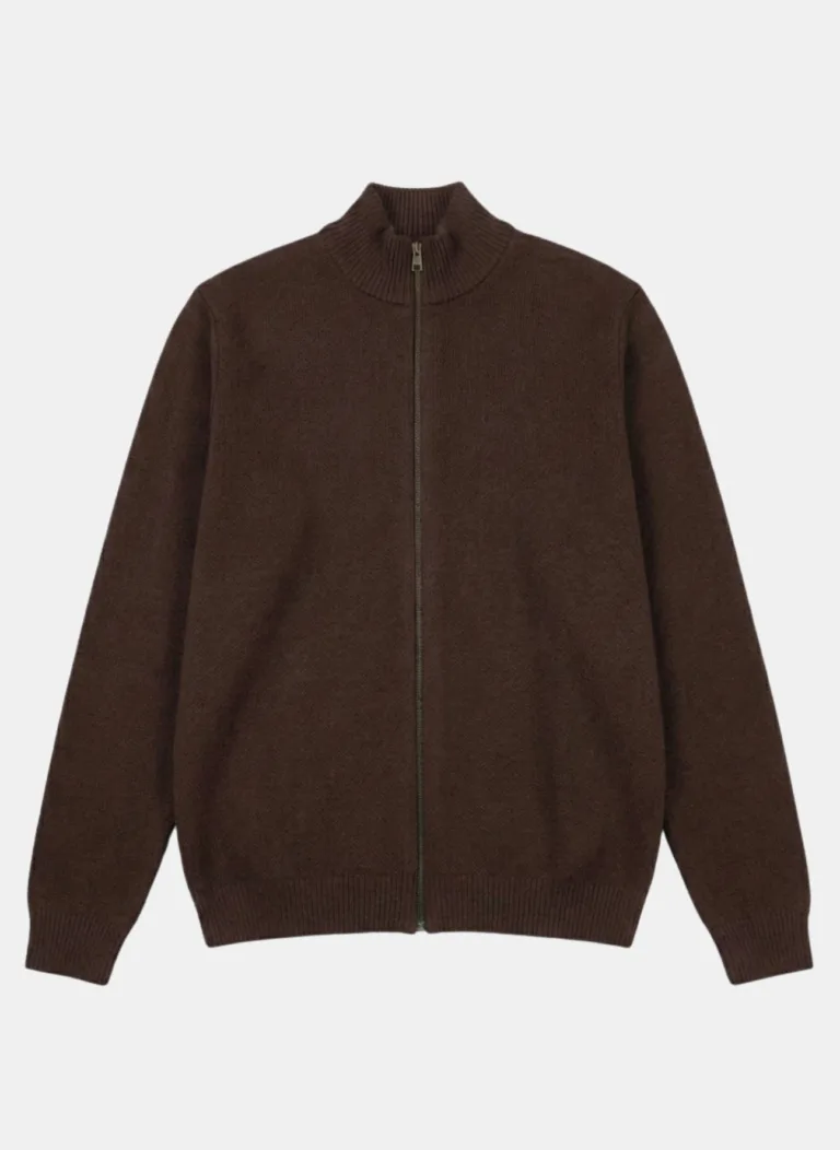 Nitto Knitwear - Gilet Zippé Youri - Marron – XXL