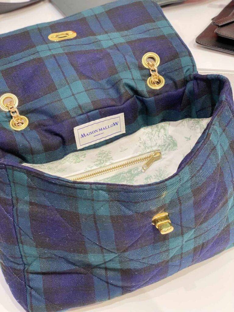 Maison Mallow - Sac à bandoulière écossais matelassé Vivienne