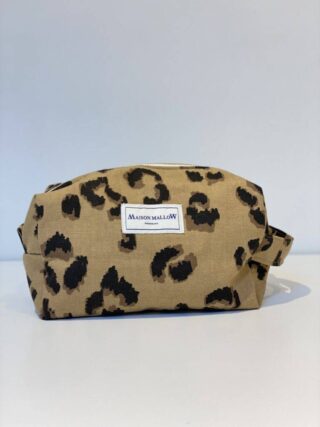 Trousse de Toilette Léopard Camel par la marque MAISON MALLOW MAISON MALLOW - Trousse de Toilette Léopard Camel