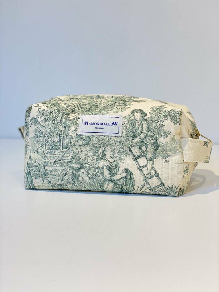 Maison Mallow - Trousse de Toilette Toile de Jouy Verte