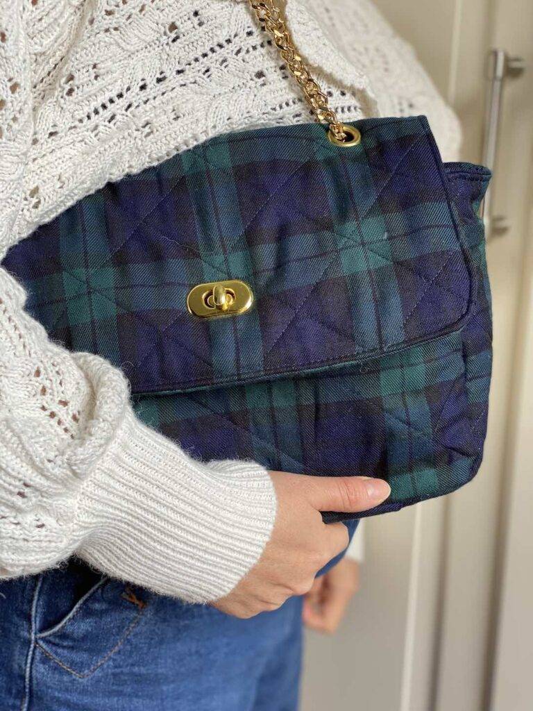 Maison Mallow - Sac à bandoulière écossais matelassé Vivienne
