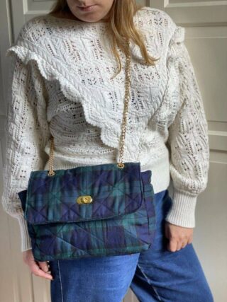 Sac à bandoulière écossais matelassé Vivienne par la marque MAISON MALLOW MAISON MALLOW - Sac à bandoulière écossais matelassé Vivienne