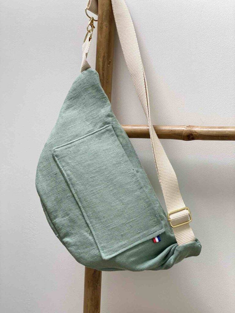 Maison Mallow - Sac Banane Lin Vert d'Eau