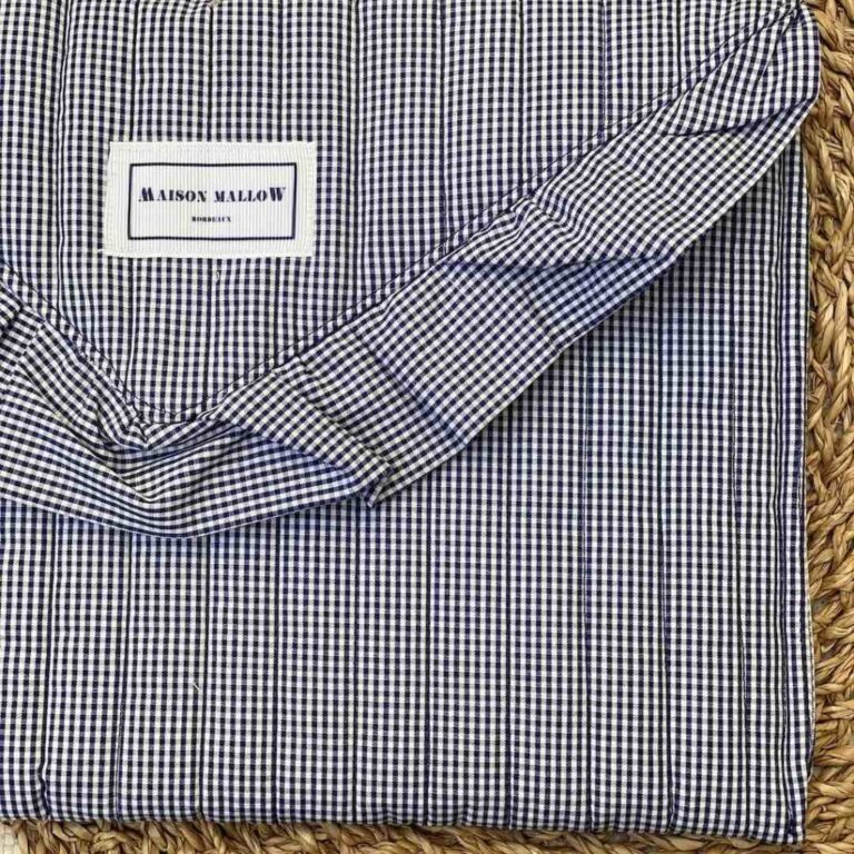 Maison Mallow - Pochette matelassée avec volant - carreaux Vichy rouges – Vichy Rouge Bonnie