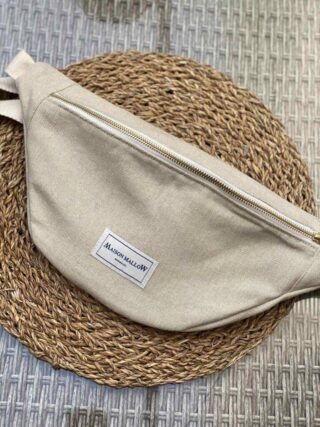 MAISON MALLOW - Sac Banane doré et sable