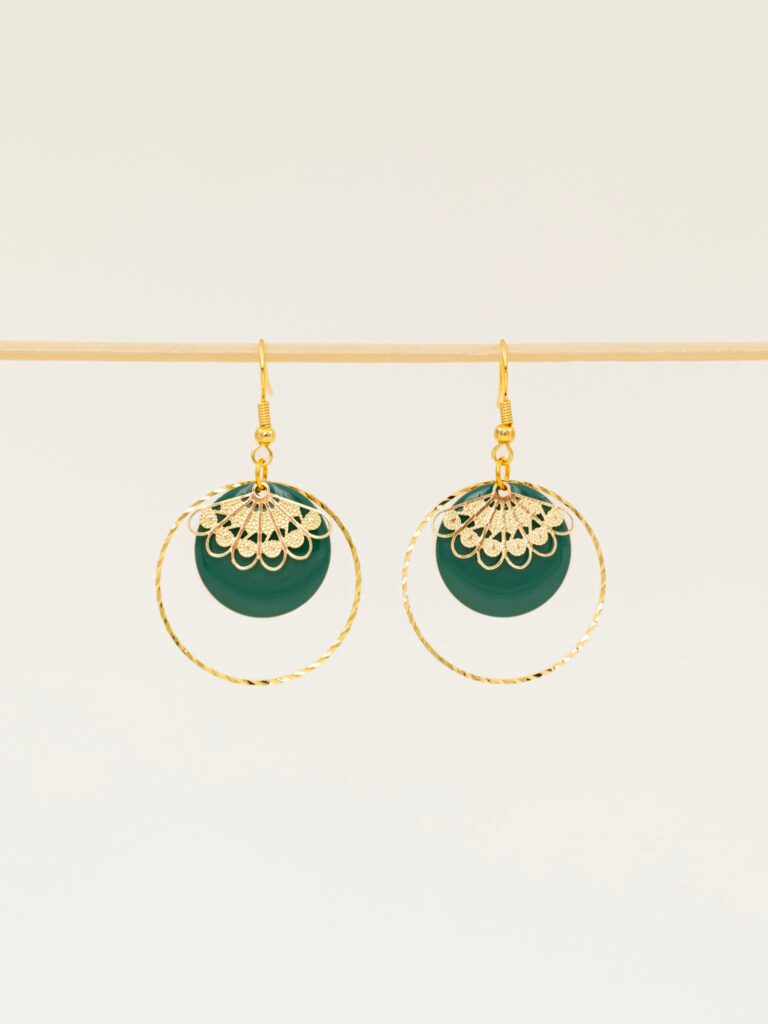 LILIBELLULE boucles doreilles fond creme 79 3918d9b5 02d3 4fde a6c6 c9a4aa1ddb41 lili-bellule - ATLANTA – Vert / Or