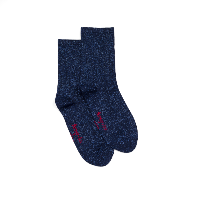 Maison Broussaud - Les côtelées Armor-lux x Maison Broussaud - chaussettes femme - coton marine – 39/41 / MARINE