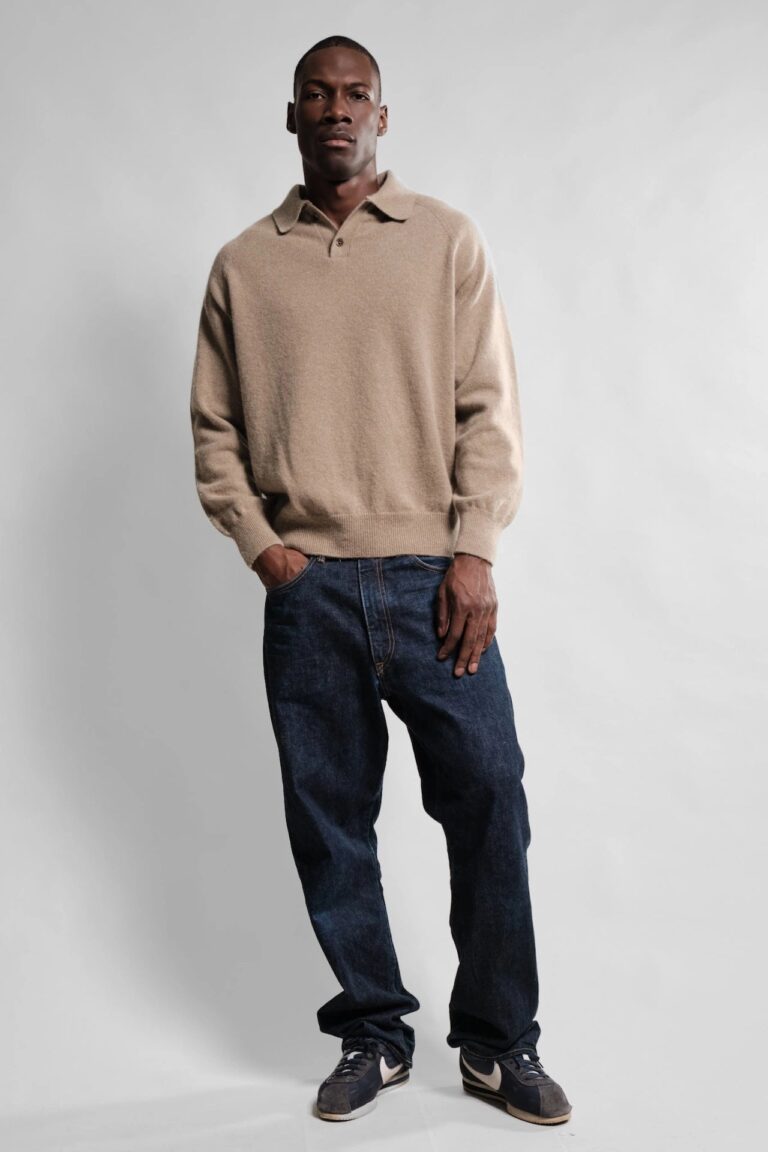 Nitto Knitwear - Polo Armen - Khaki – XXL