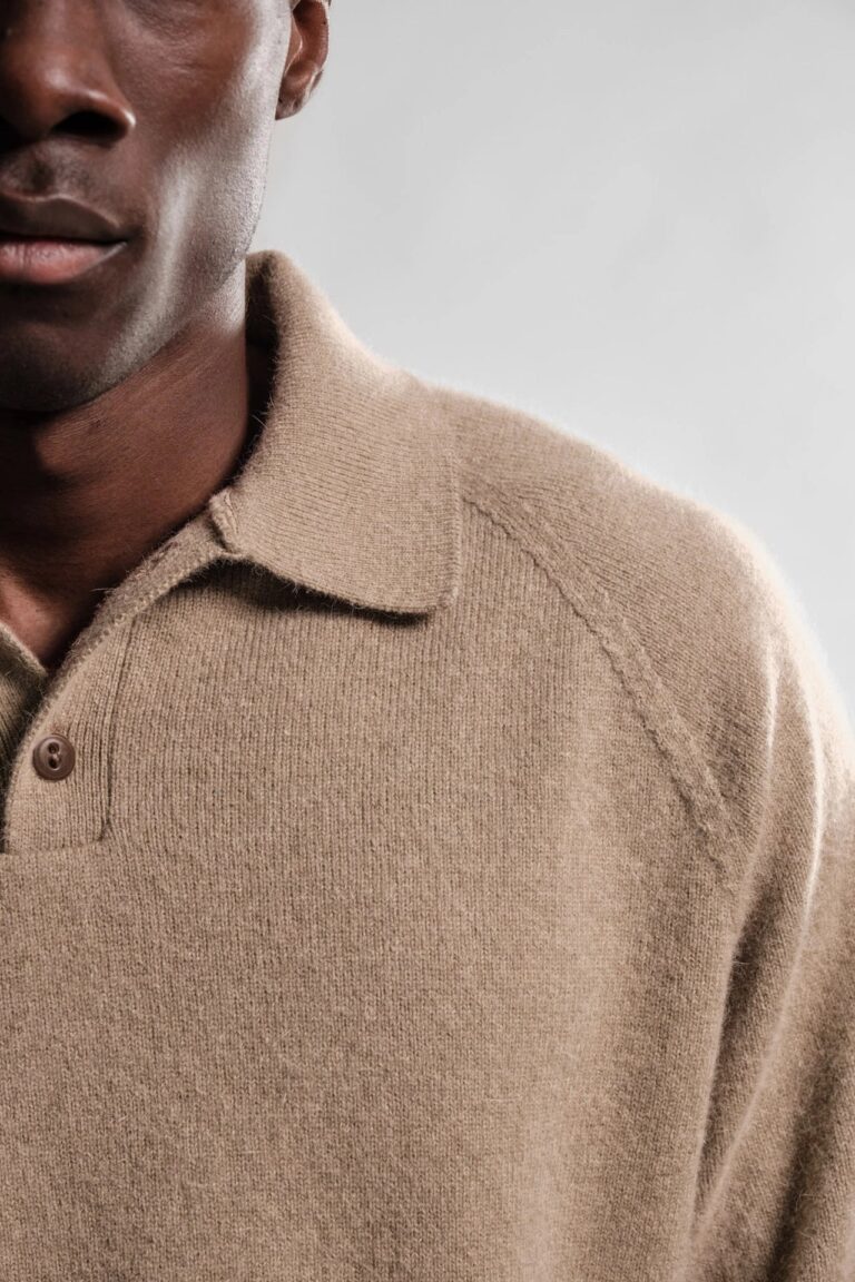Nitto Knitwear - Polo Armen - Khaki – XXL