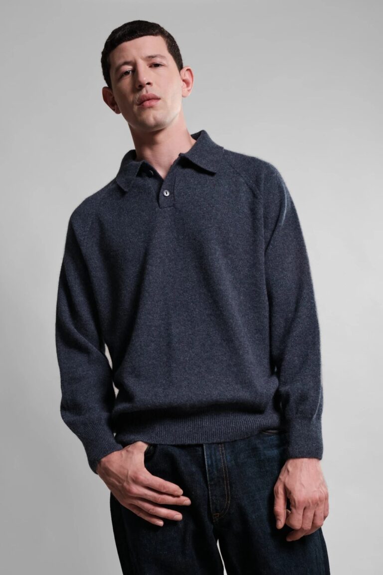 Nitto Knitwear - Polo Armen - Navy Mix – XL