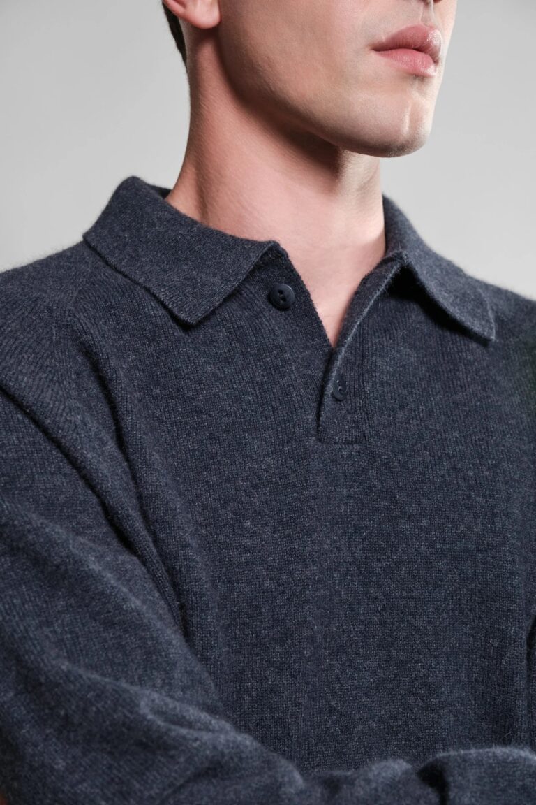 Nitto Knitwear - Polo Armen - Navy Mix – XL