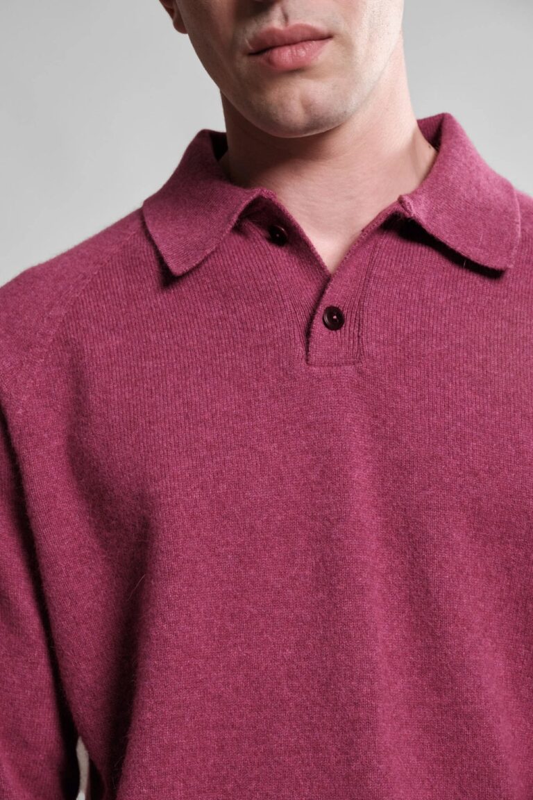 Nitto Knitwear - Polo Armen - Rose Plum – XXL
