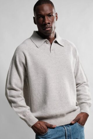 Polo Armen – Silver par la marque Nitto Knitwear Nitto Knitwear - Polo Armen – Silver