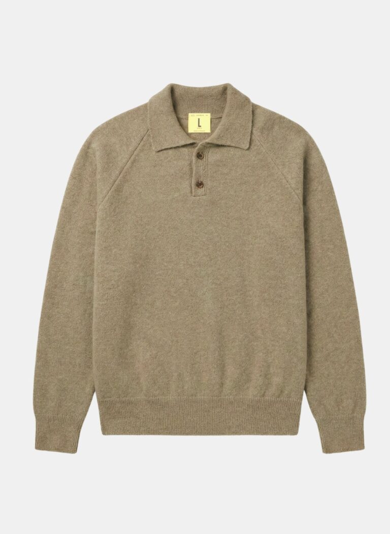 Nitto Knitwear - Polo Armen - Khaki – XXL