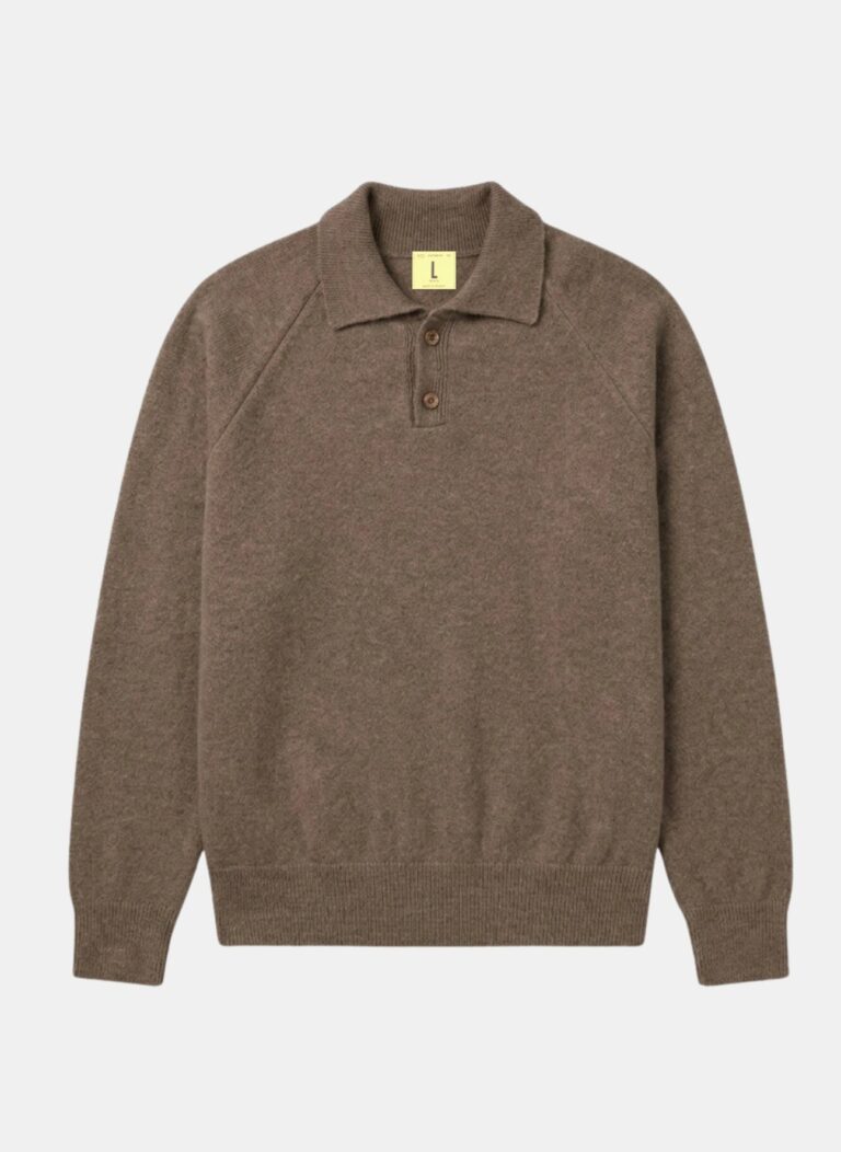 Nitto Knitwear - Polo Armen - Mocha – XXL
