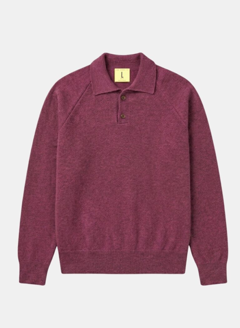Nitto Knitwear - Polo Armen - Rose Plum – XXL