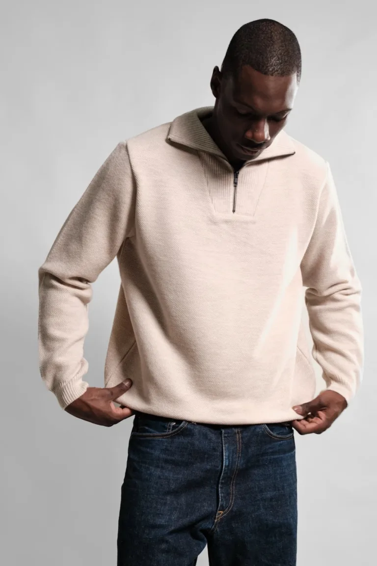 Nitto Knitwear - Pull Camionneur Youri - Naturel – XXL