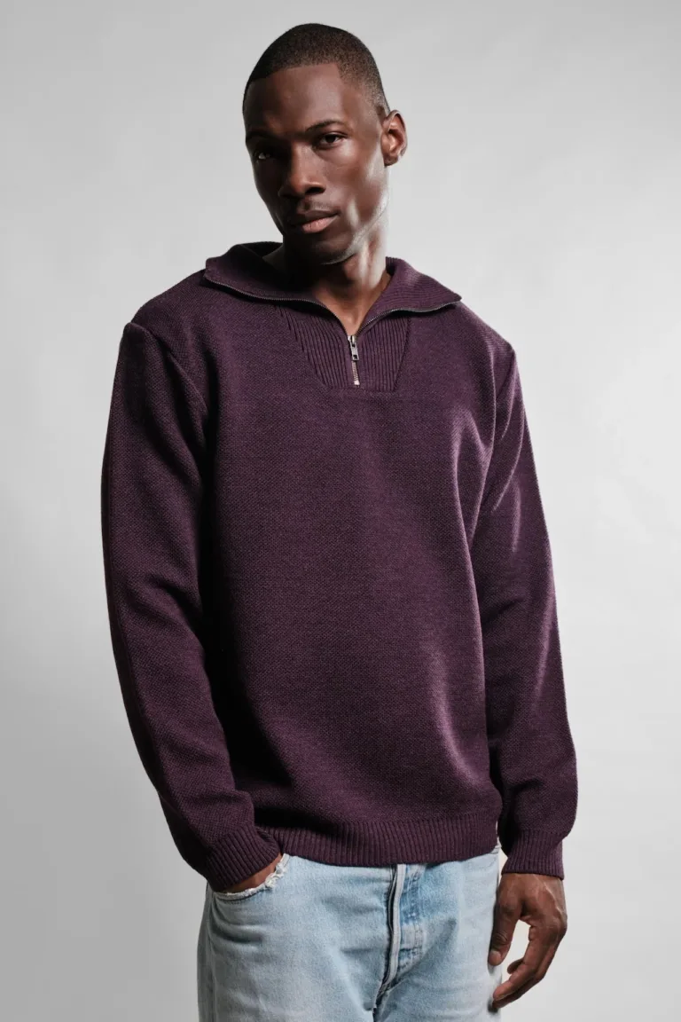 Nitto Knitwear - Pull Camionneur Youri - Prune – XXL