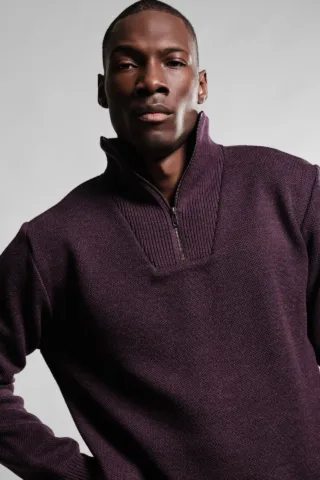 Pull Camionneur Youri – Prune par la marque Nitto Knitwear Nitto Knitwear - Pull Camionneur Youri – Prune
