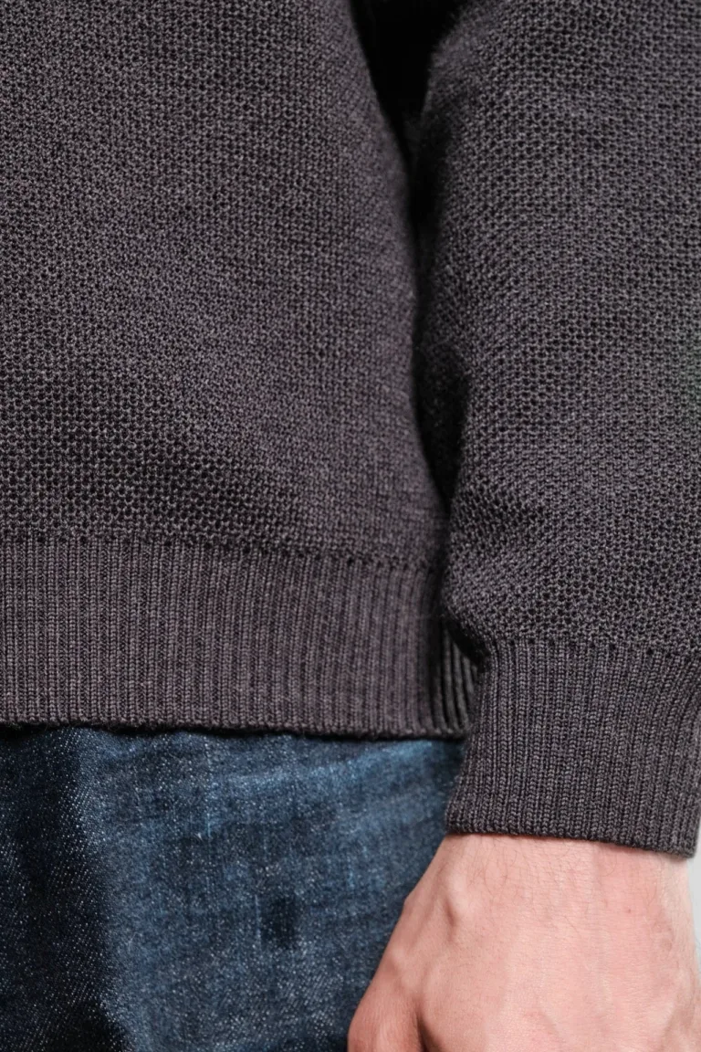Nitto Knitwear - Pull Col Rond Youri - Anthracite – XXL