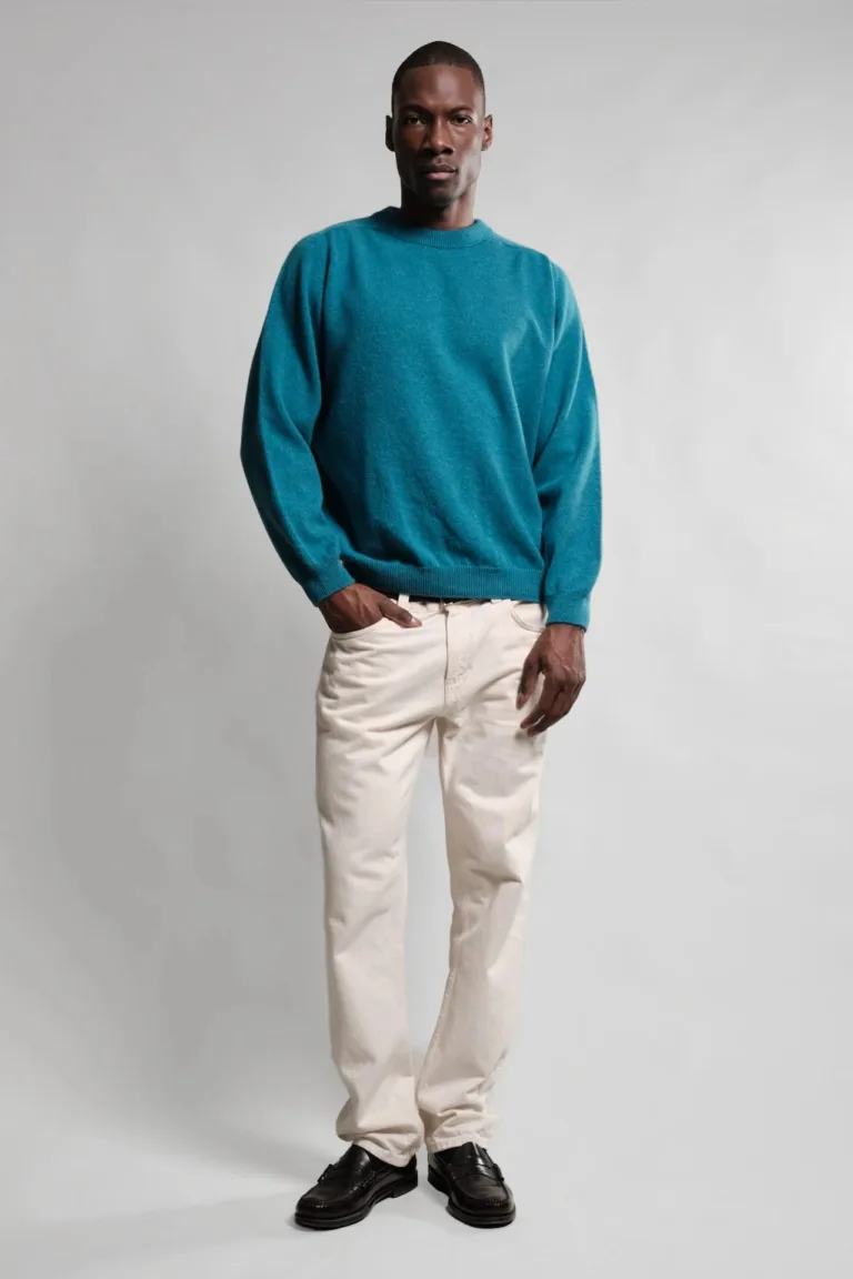 Nitto Knitwear - Pull Col Rond Armen - Bondi Blue – XXL