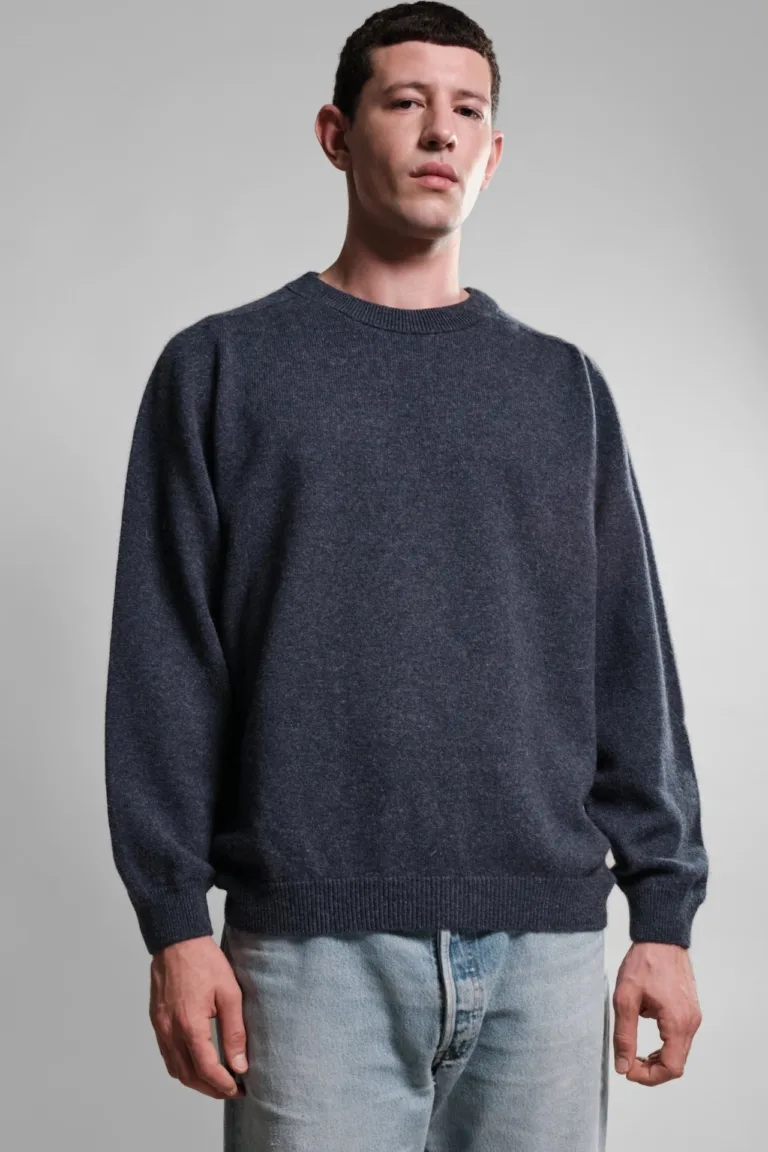 Nitto Knitwear - Pull Col Rond Armen - Navy Mix – L