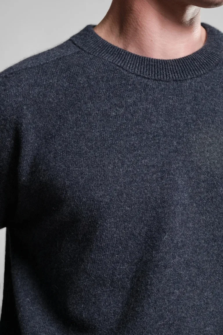 Nitto Knitwear - Pull Col Rond Armen - Navy Mix – L
