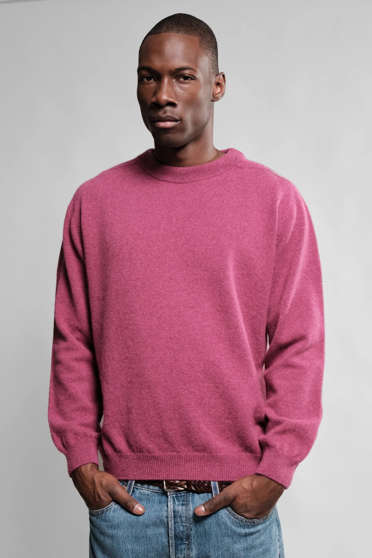 PULL COL ROND ARMEN ROSE PLUM 2 Nitto Knitwear - Pull Col Rond Armen - Rose Plum – XL