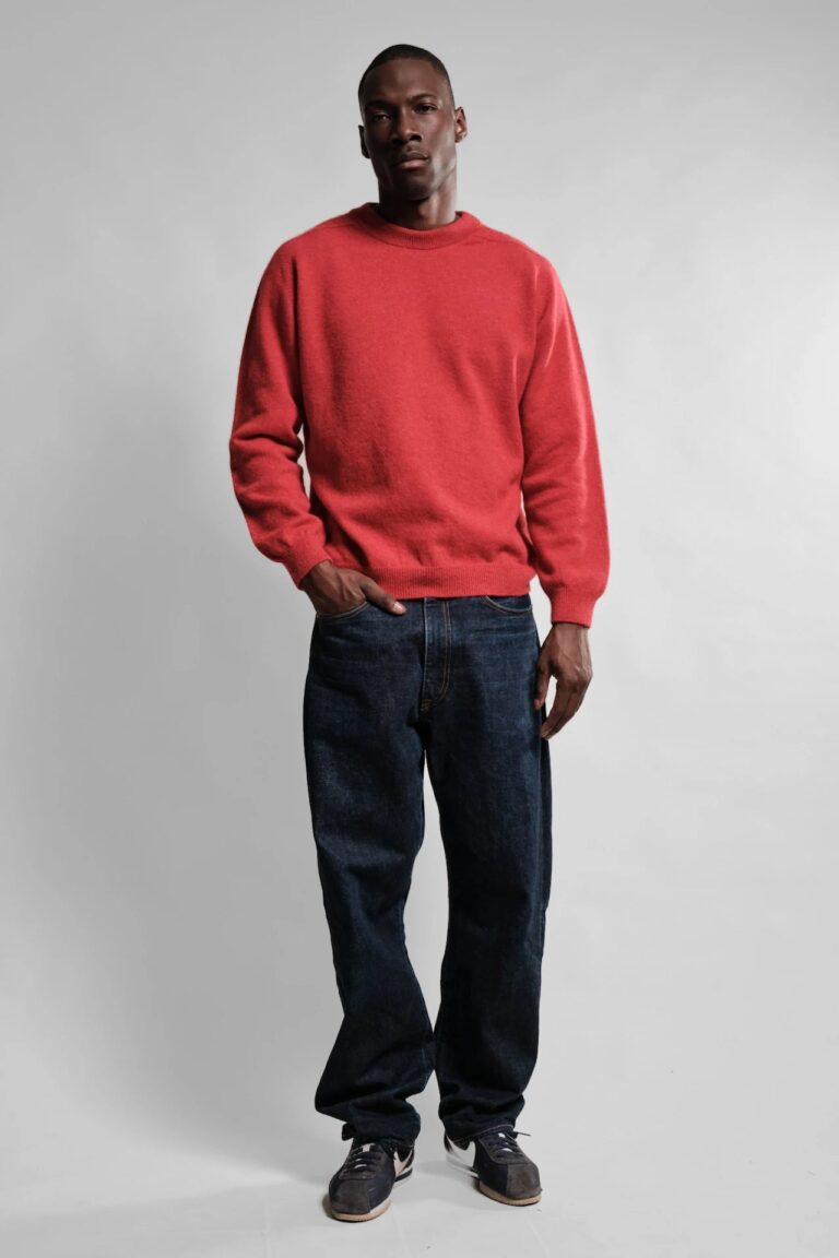 Nitto Knitwear - Pull Col Rond Armen - Rouge Poppy Mix – XXL