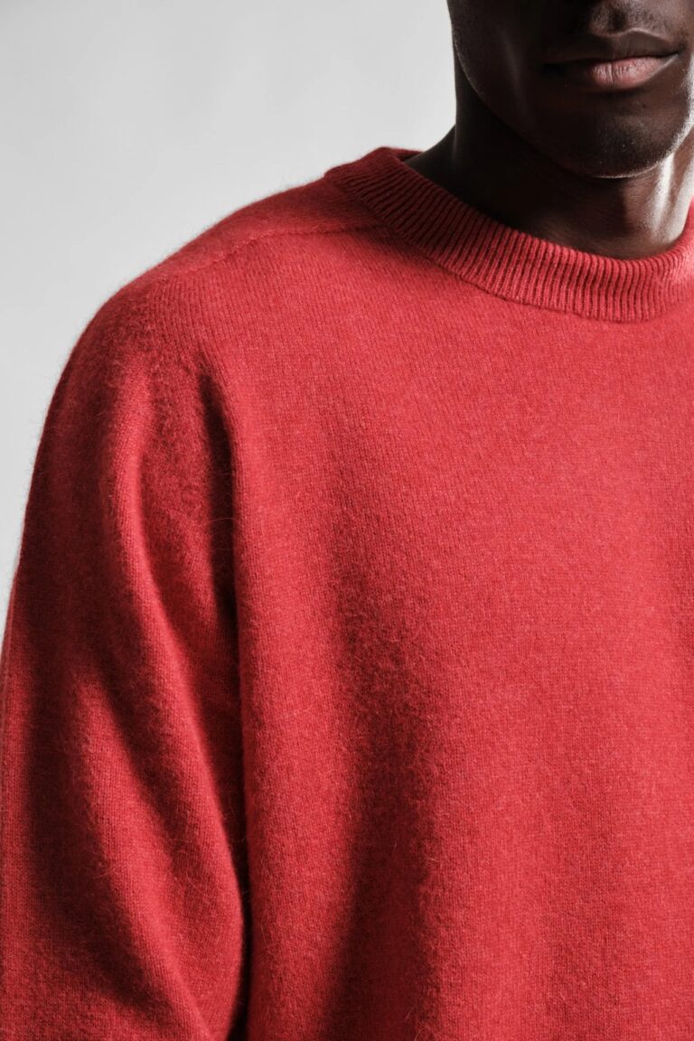 Nitto Knitwear - Pull Col Rond Armen - Rouge Poppy Mix – XXL
