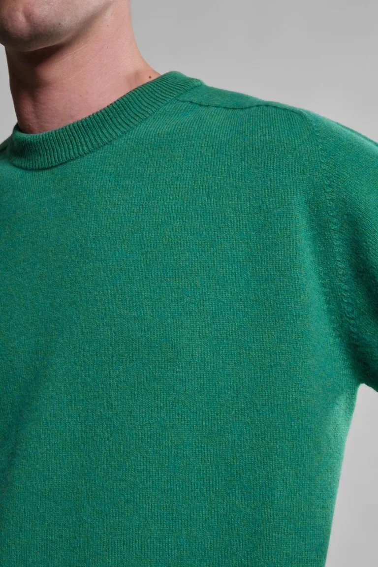 Nitto Knitwear - Pull Col Rond Armen - Vert Chive – XL