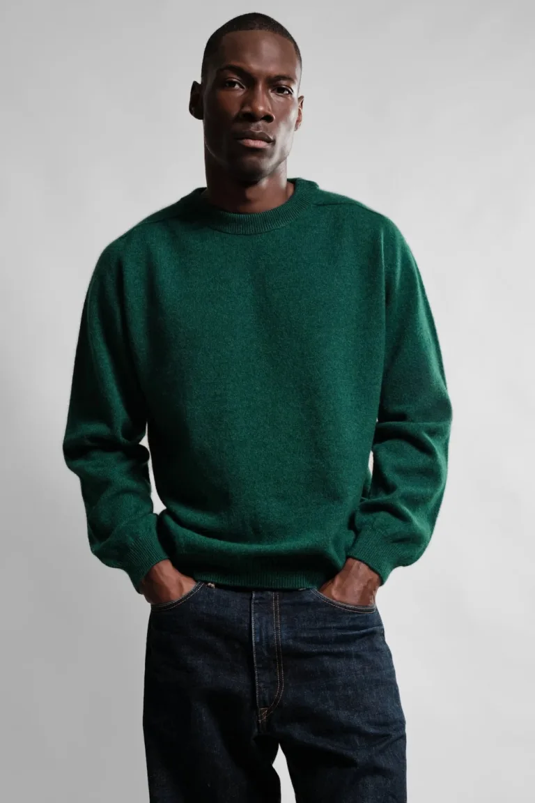 Nitto Knitwear - Pull Col Rond Armen - Vert Sacramento – XXL