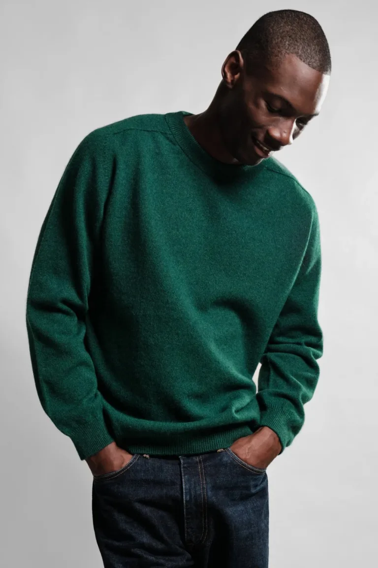 PULL COL ROND ARMEN VERT SACRAMENTO 2 Nitto Knitwear - Pull Col Rond Armen - Vert Sacramento – XXL