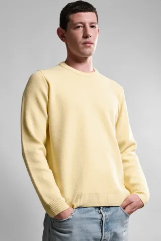Nitto Knitwear - Pull Col Rond Youri – Jaune Pâle