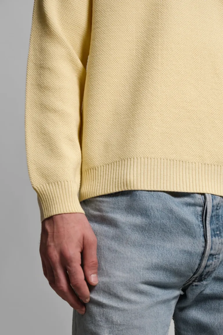 Nitto Knitwear - Pull Col Rond Youri - Jaune Pâle – XL