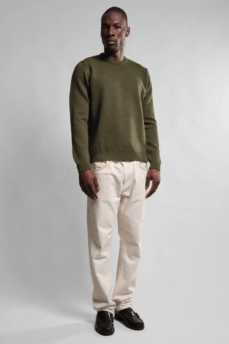 Nitto Knitwear - Pull Col Rond Youri - Kaki – XXL