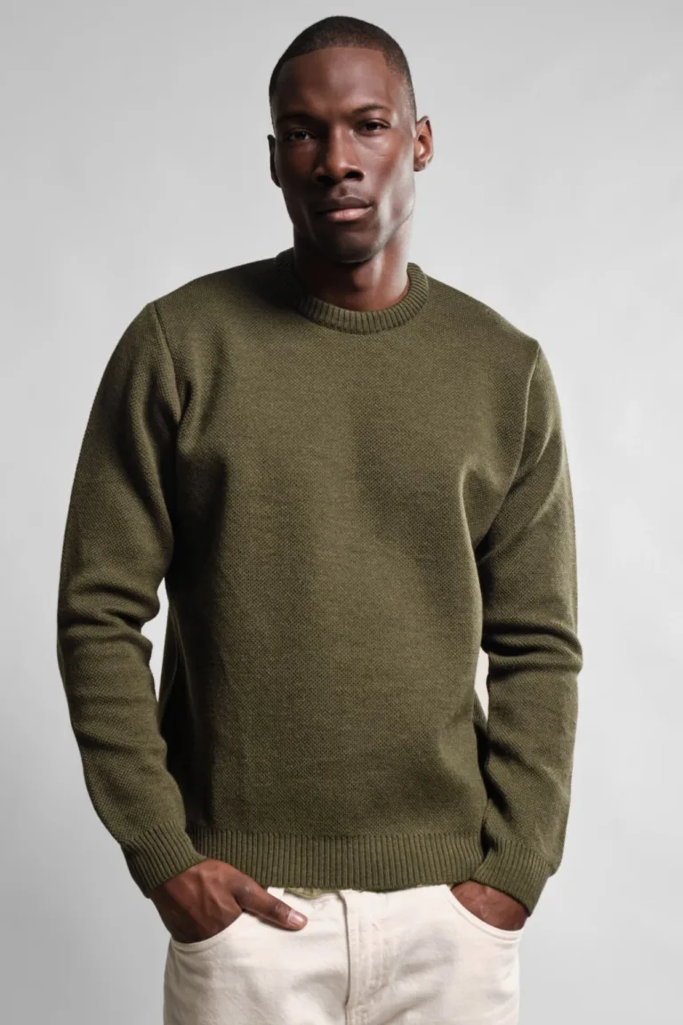 Nitto Knitwear - Pull Col Rond Youri - Kaki – XXL
