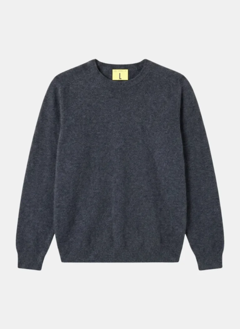 Nitto Knitwear - Pull Col Rond Armen - Navy Mix – L