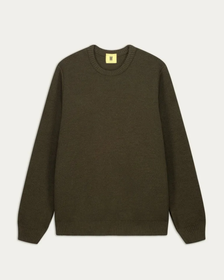 Nitto Knitwear - Pull Col Rond Youri - Kaki – XXL