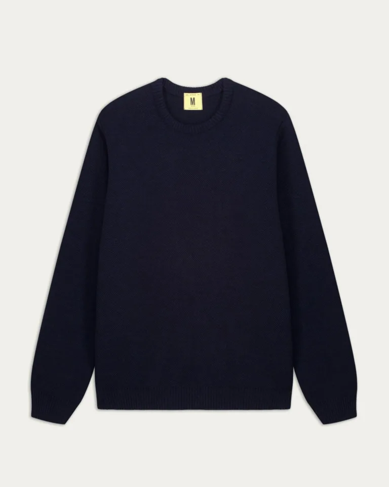 Nitto Knitwear - Pull Col Rond Youri - Marine – S